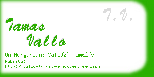 tamas vallo business card